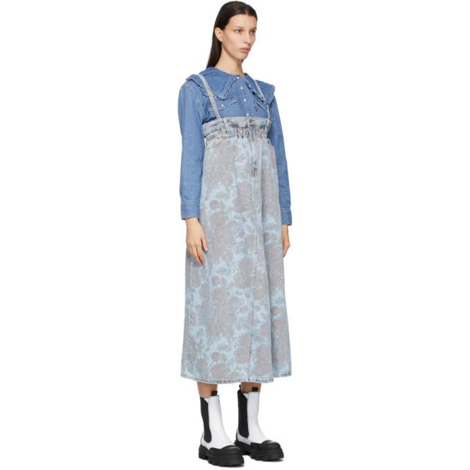 GANNI Blue Levis Edition Denim Printed 