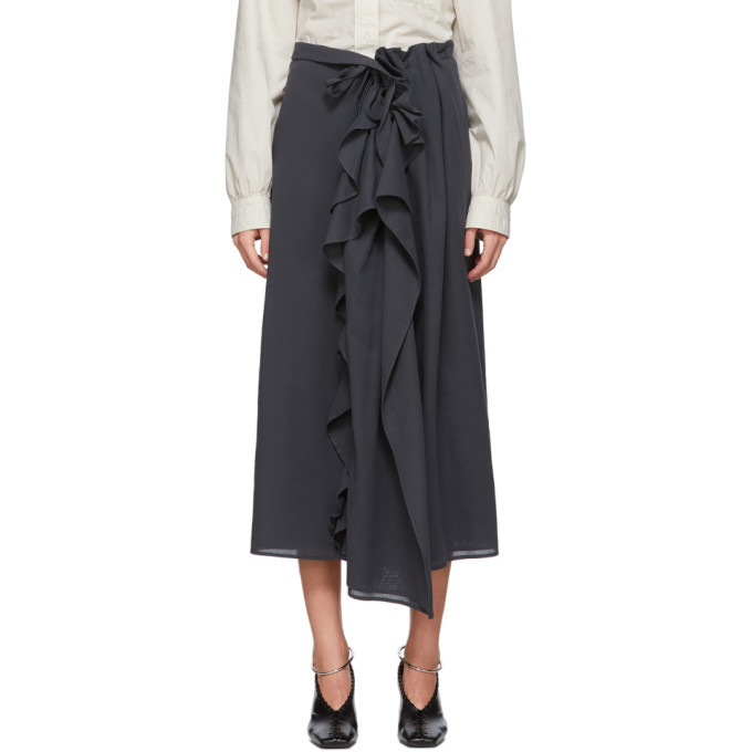 Lemaire Grey Ruffle Skirt Lemaire