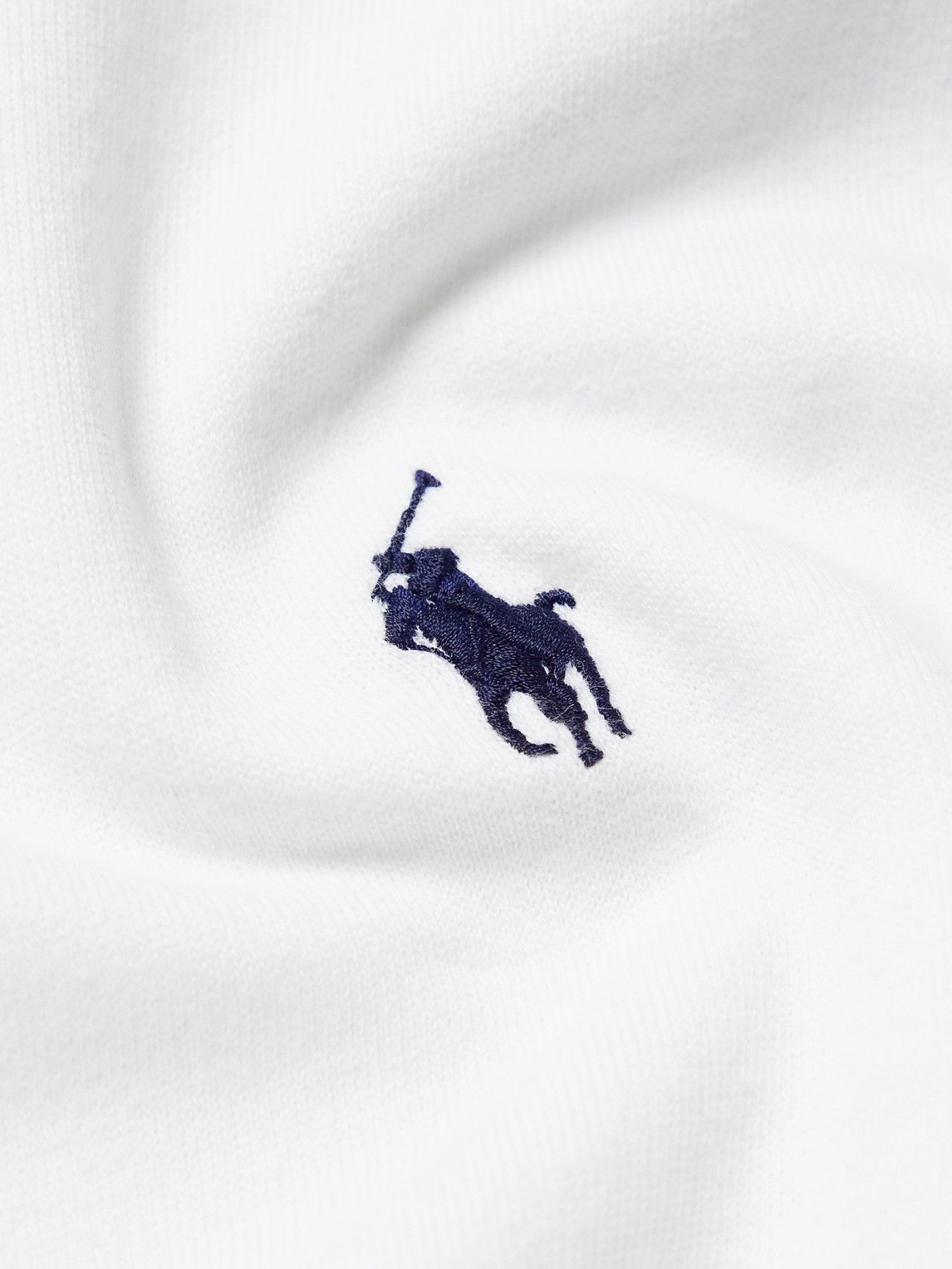 Polo Ralph Lauren - Wimbledon Logo-Embroidered Cotton-Blend Half-Zip Sweatshirt - White