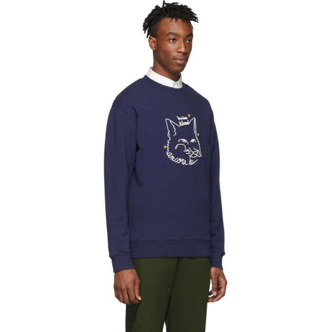 maison kitsune ancora tu sweatshirt