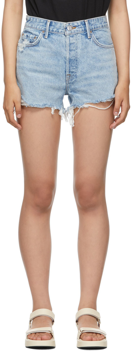 Grlfrnd Black High-Rise Helena Shorts 