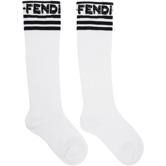 Fendi Black and White Joshua Vides Edition Terry Socks Fendi