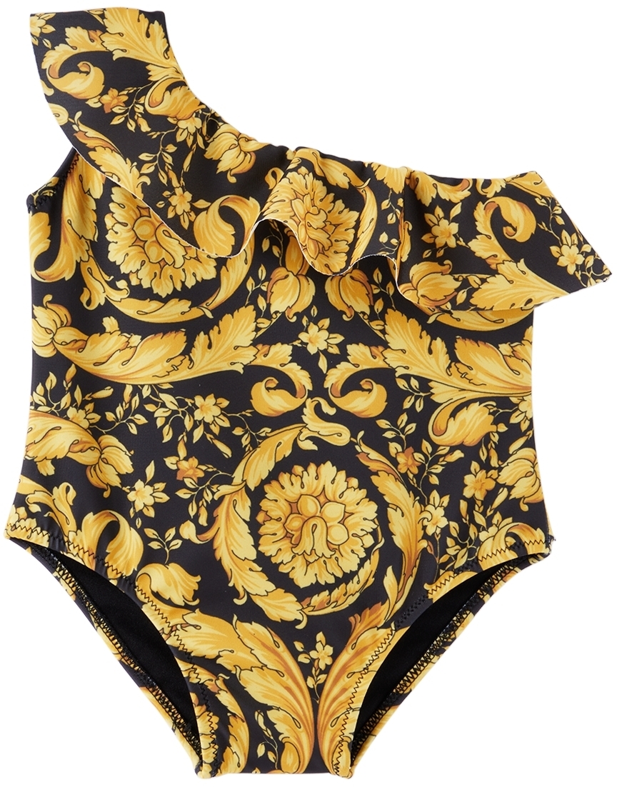 Photo: Versace Baby Black Barocco One-Piece Swimsuit