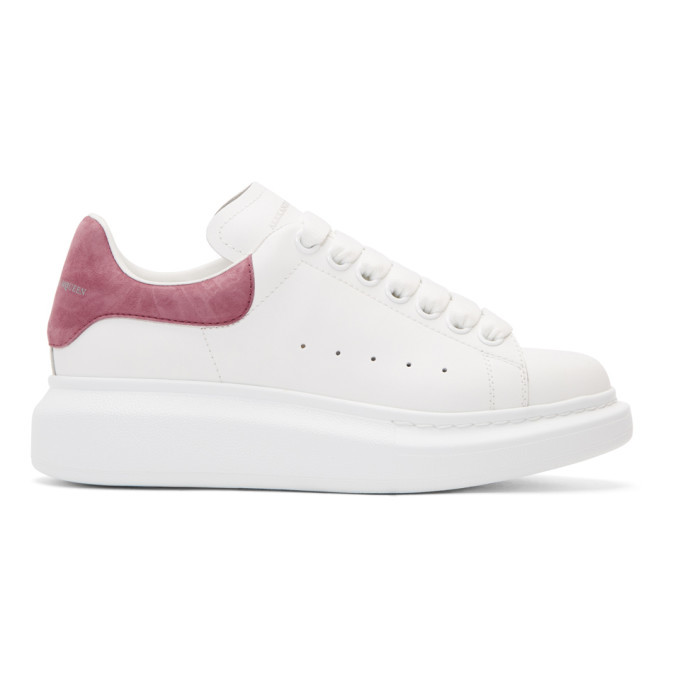 Alexander McQueen White and Pink Suede 