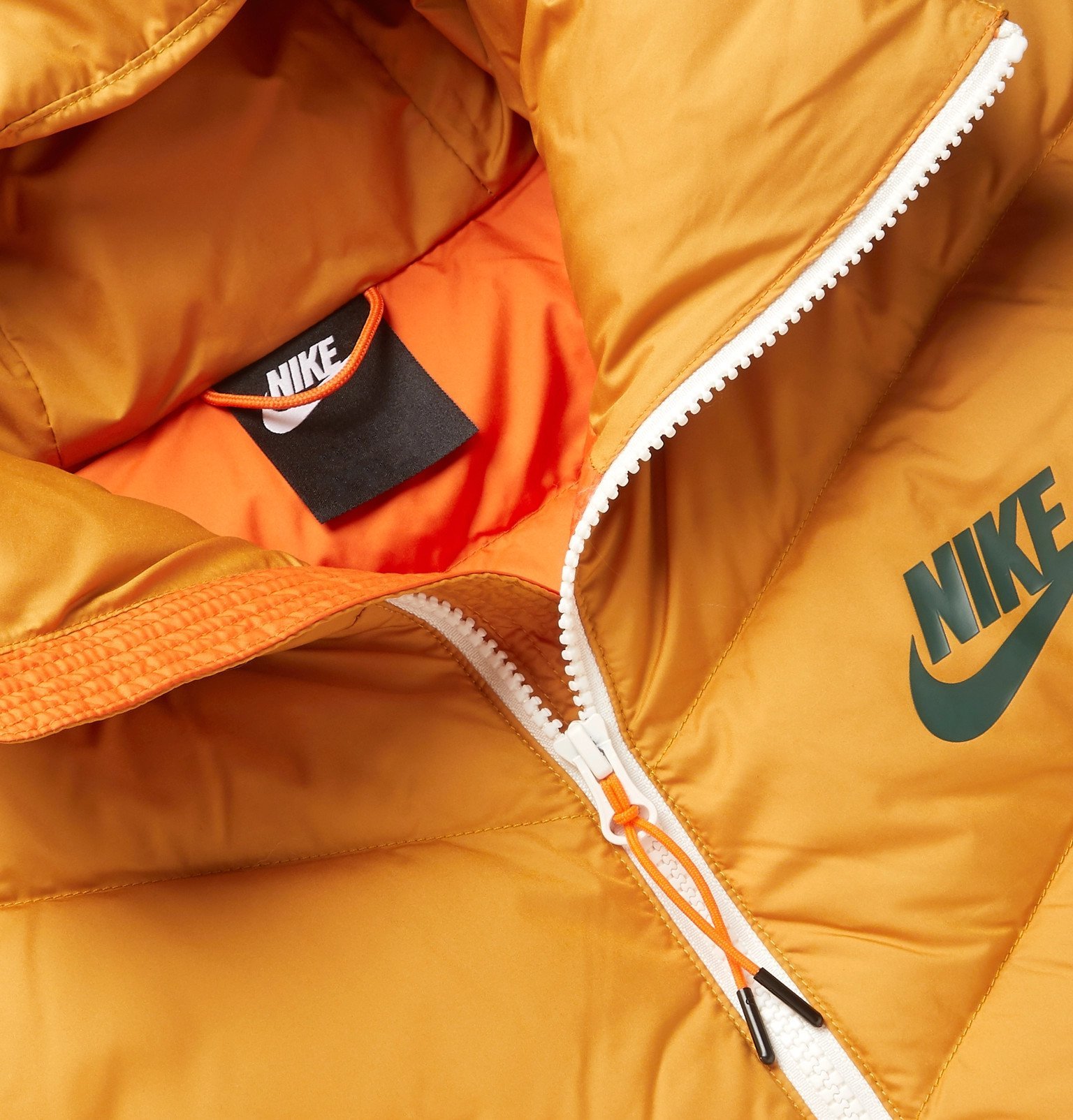 Nike - Windrunner Colour-Block Quilted Shell Hooded Jacket - Yellow Nike