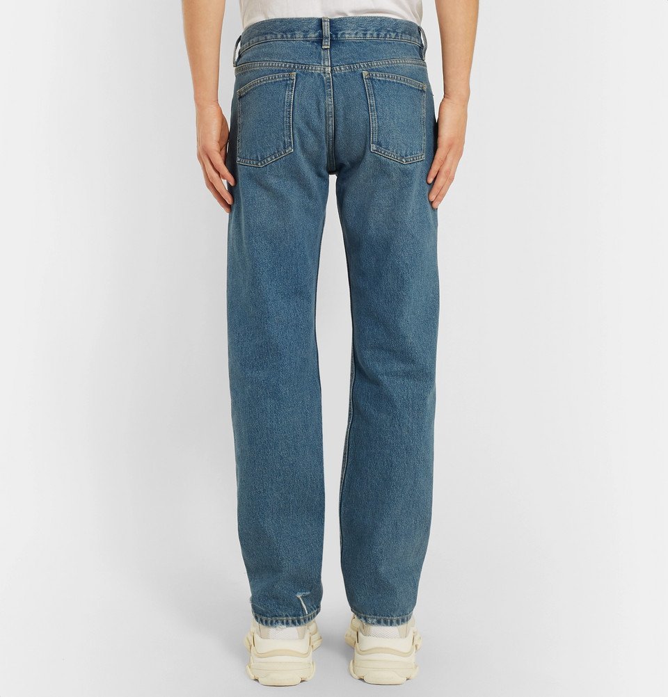 Balenciaga - Distressed Stonewashed-Denim Jeans - Men - Blue Balenciaga