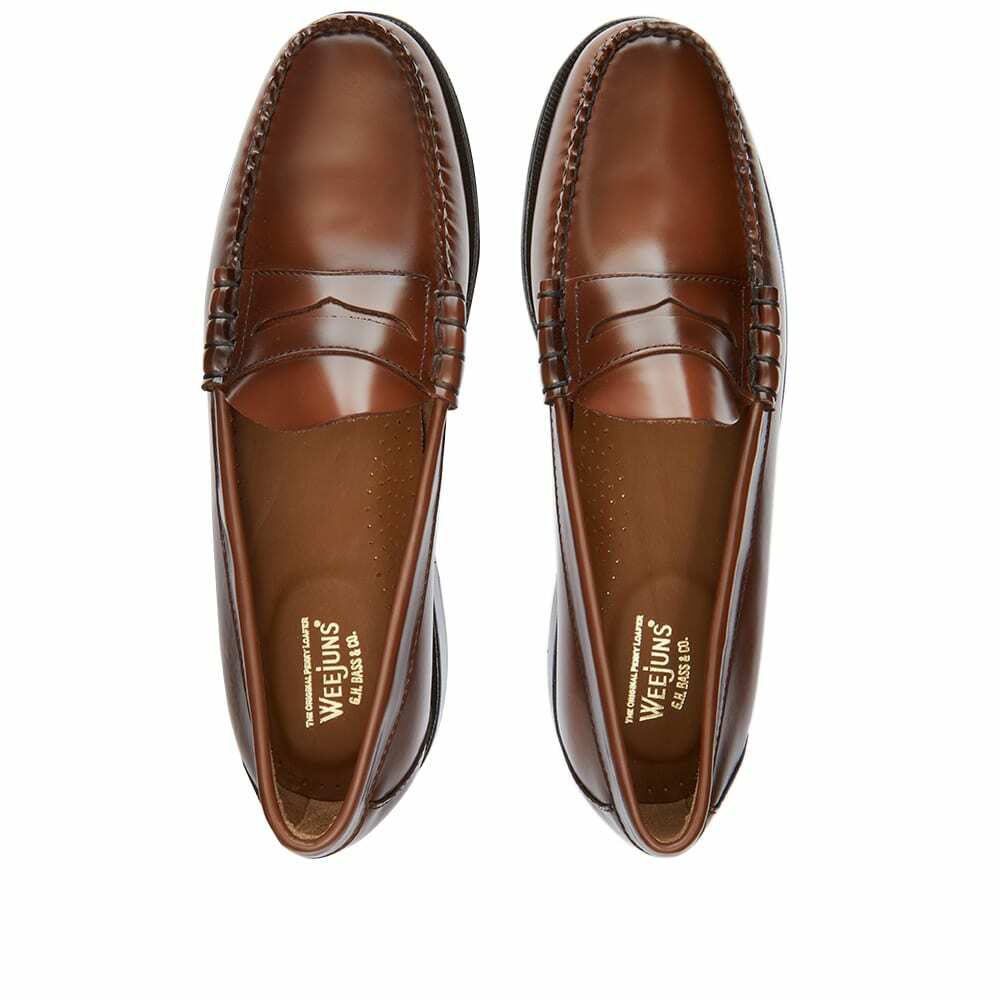 Bass Weejuns Men's Larson Penny Loafer in Mid Brown Leather Bass Weejuns