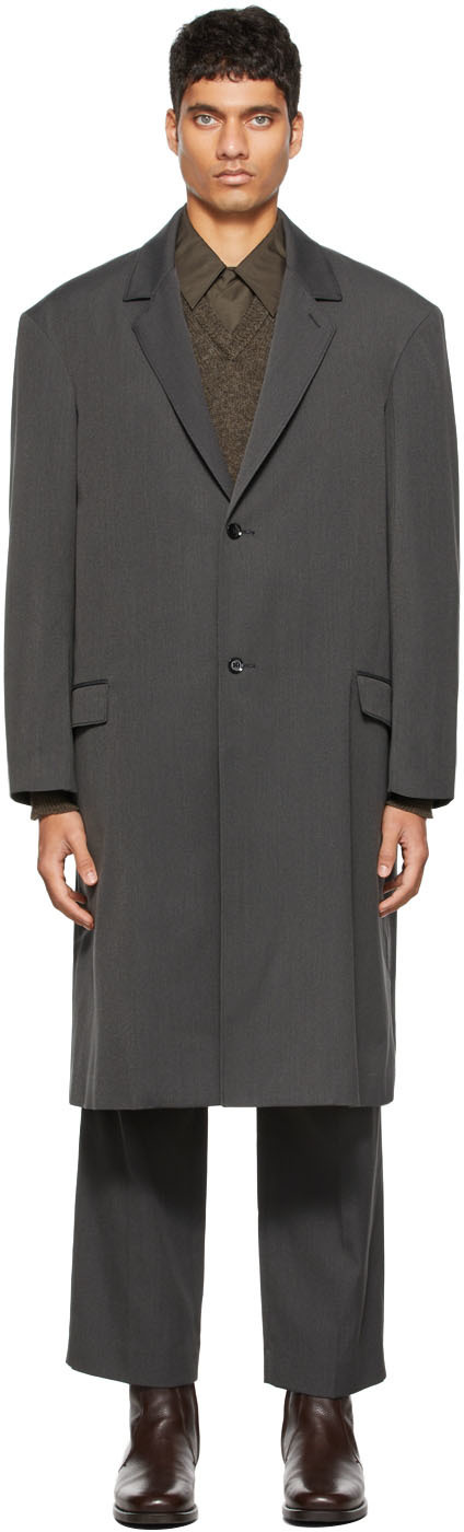 Lemaire Grey Twill Suit Coat Lemaire