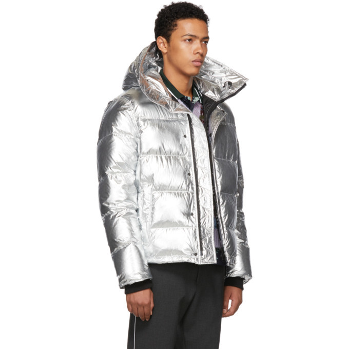 kenzo silver puffer jacket