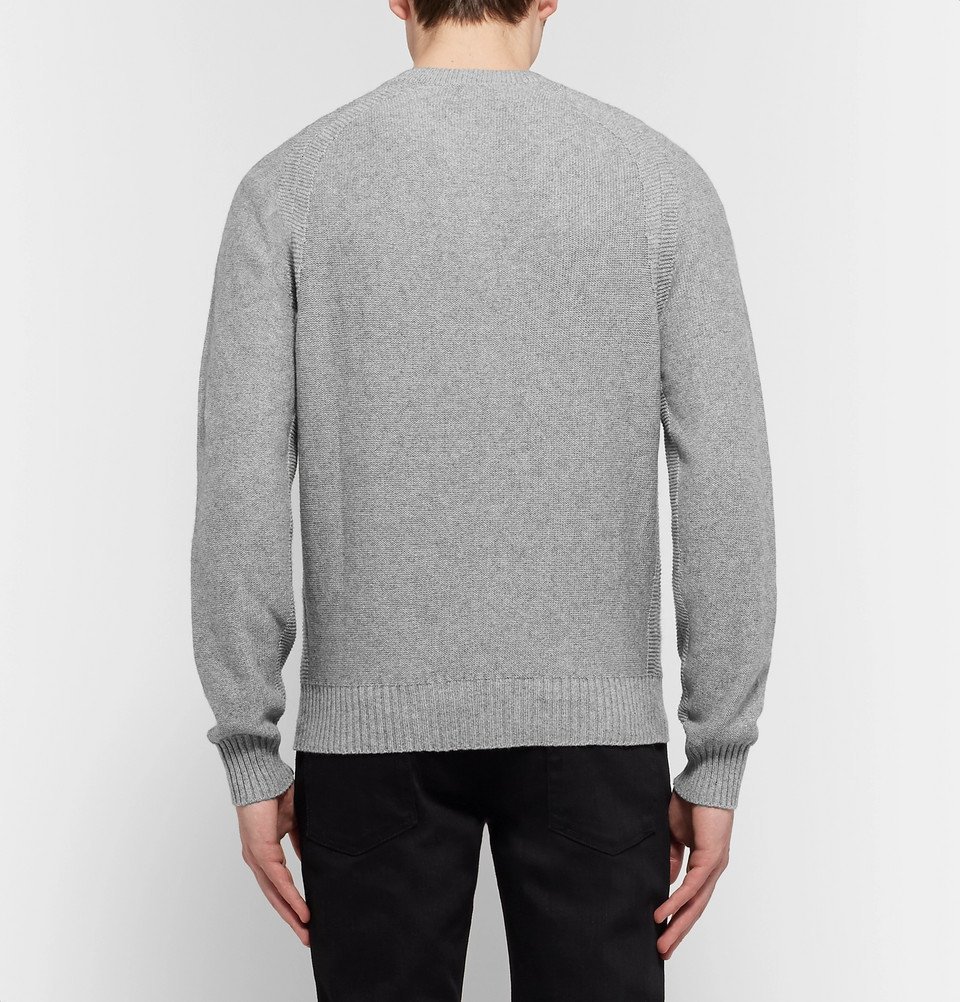 TOM FORD - Cotton, Cashmere and Cotton-Blend Henley Sweater - Men - Gray TOM  FORD