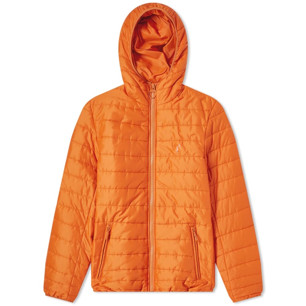 barbour orange quilted jacket