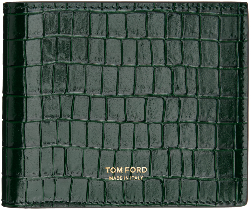 TOM FORD Green Alligator Classic Wallet TOM FORD
