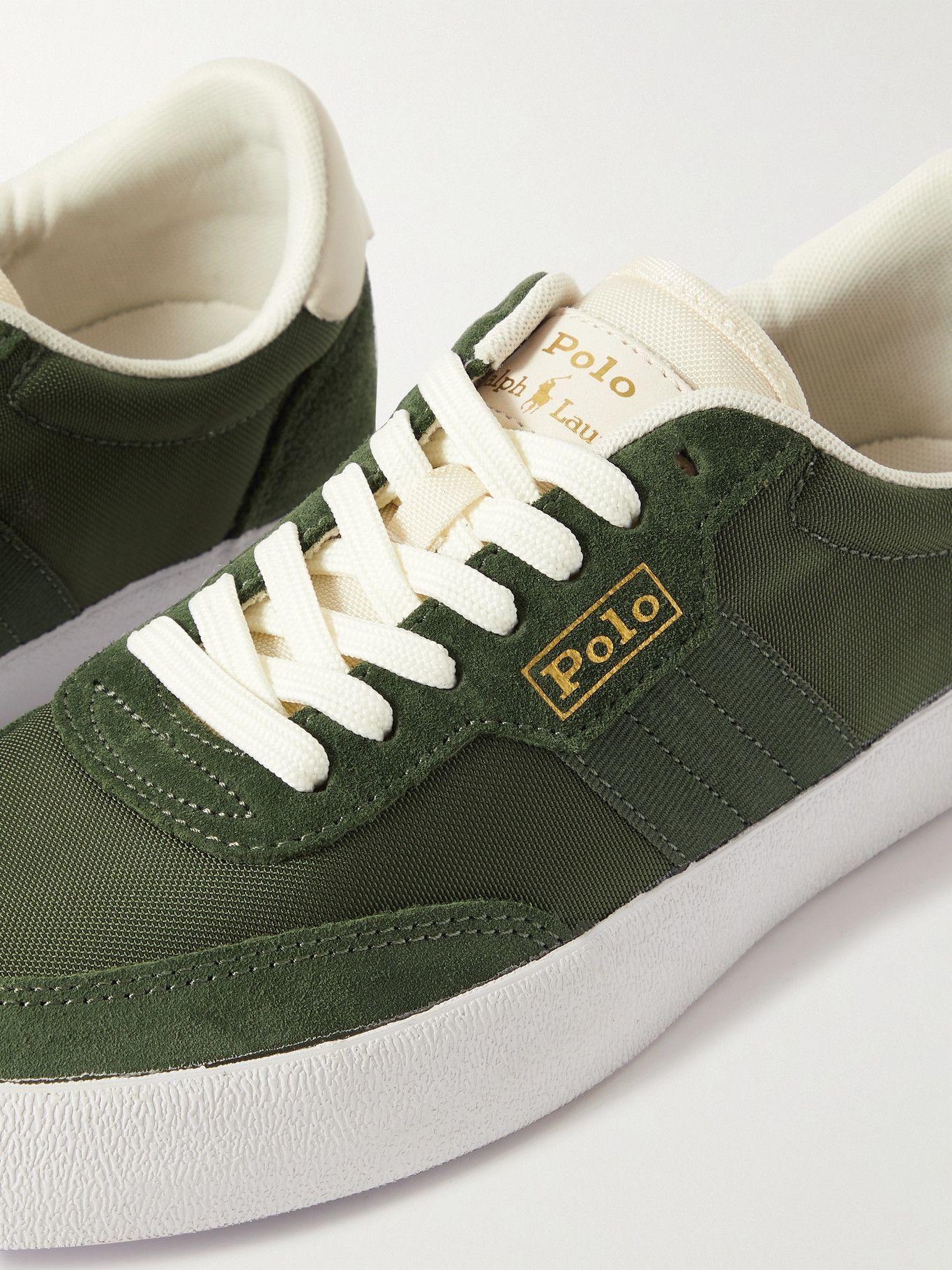 Polo Ralph Lauren - Court Vulc Leather, Suede and Canvas Sneakers - Green Polo  Ralph Lauren