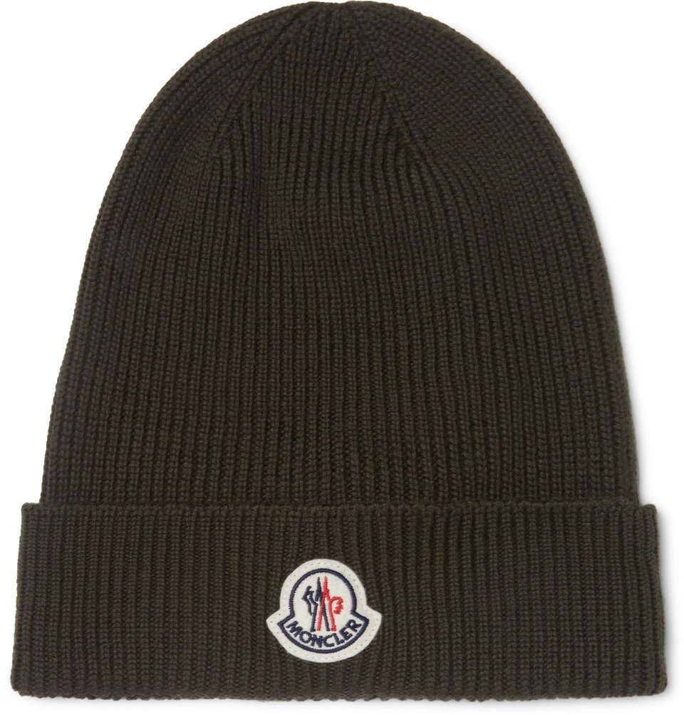 moncler green beanie