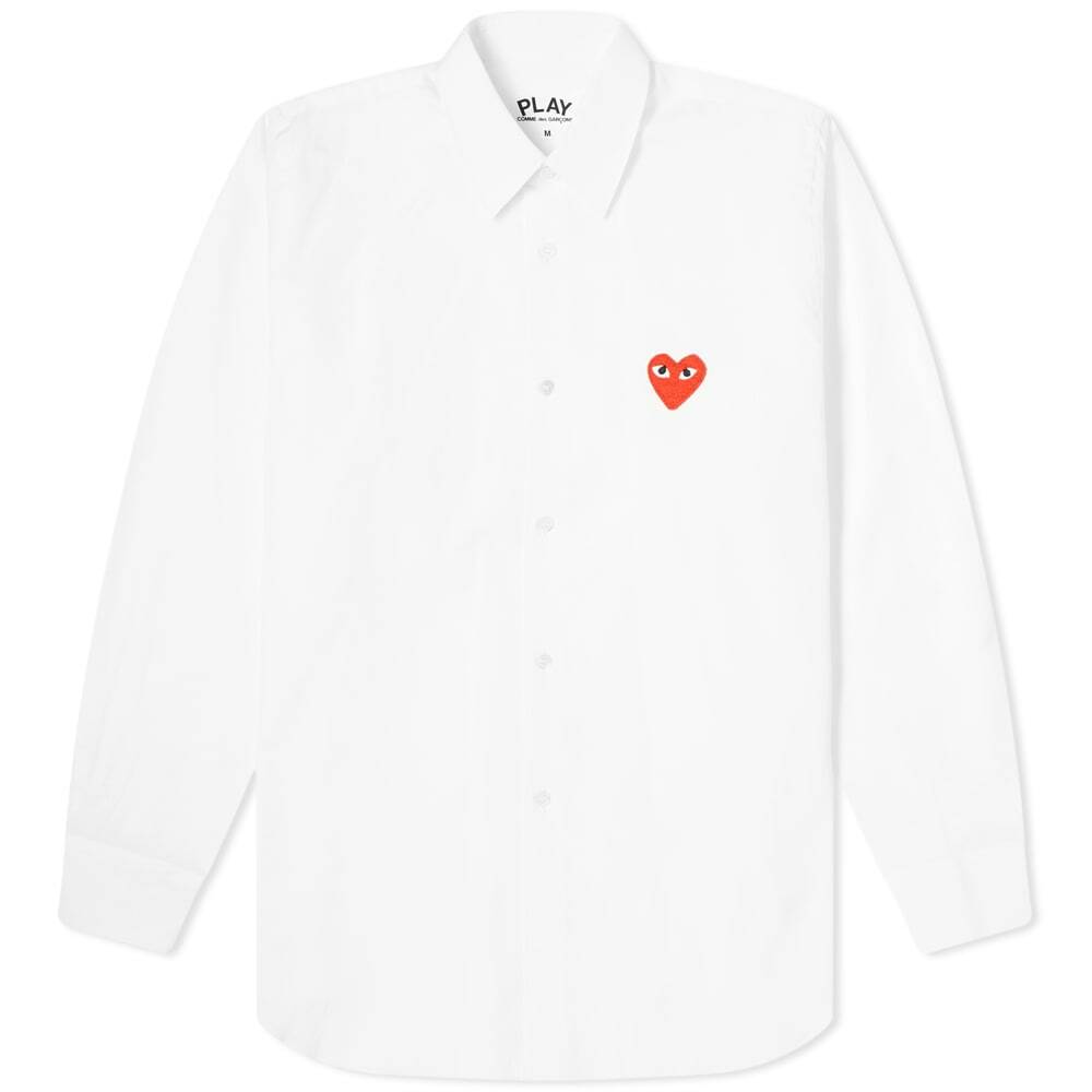 Photo: Comme des Garçons Play Men's Basic Shirt in White/Red