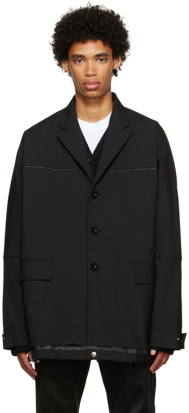 sacai Black Suiting Coat Sacai