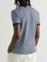 Polo Ralph Lauren - Slim-Fit Striped Cotton-Piqué Half-Zip Polo Shirt - Blue