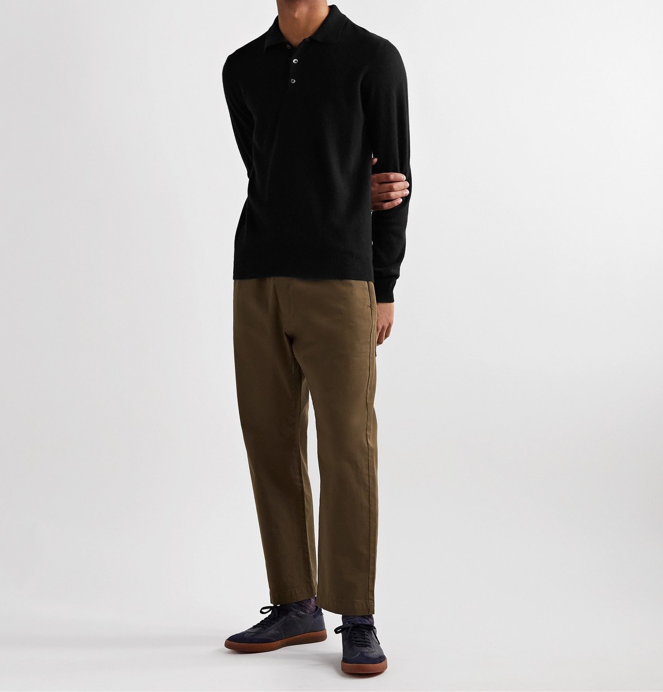 Altea - Cashmere Polo Shirt - Black Altea