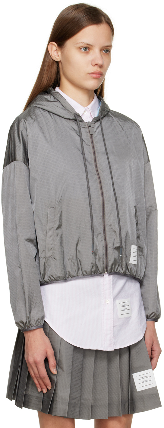 Thom Browne Gray Oversized Jacket Thom Browne