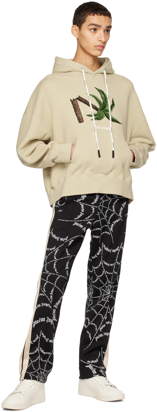Palm angels beige hoodie Clearance