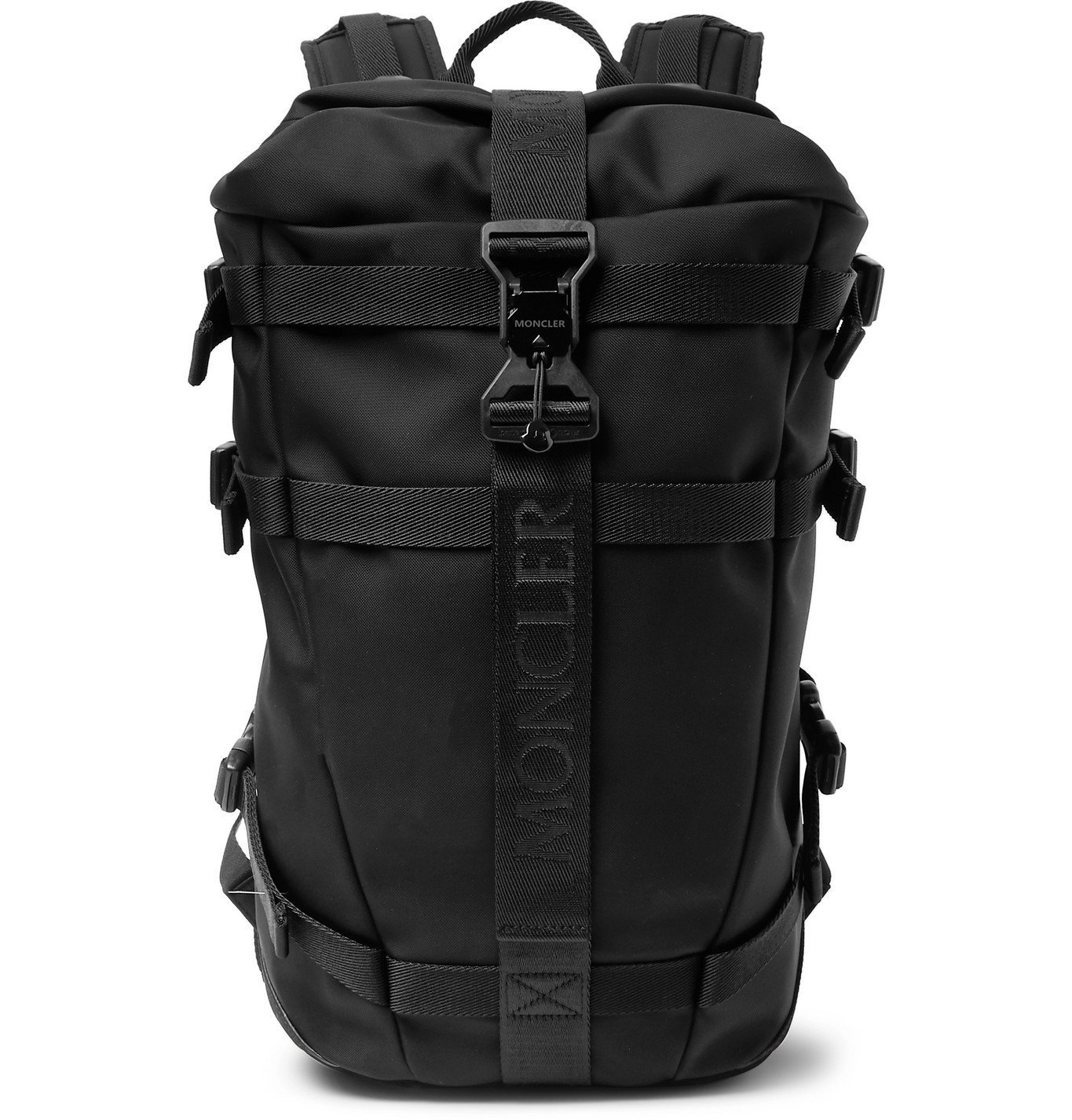 Moncler - Argens Webbing and Suede-Trimmed Ripstop Backpack 