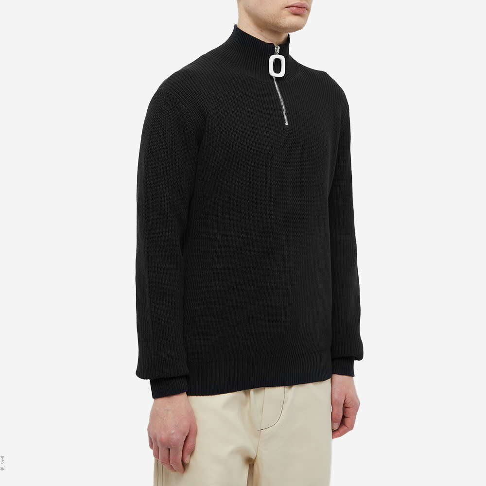 JW Anderson Men's Half Zip Jumper in Black JW Anderson