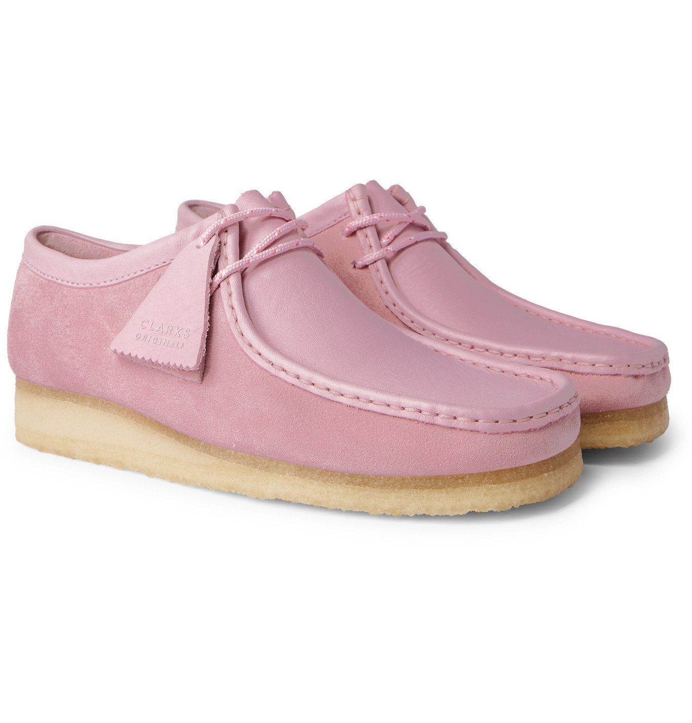 Clarks Originals - Wallabee Suede and Leather Desert Boots - Pink ...