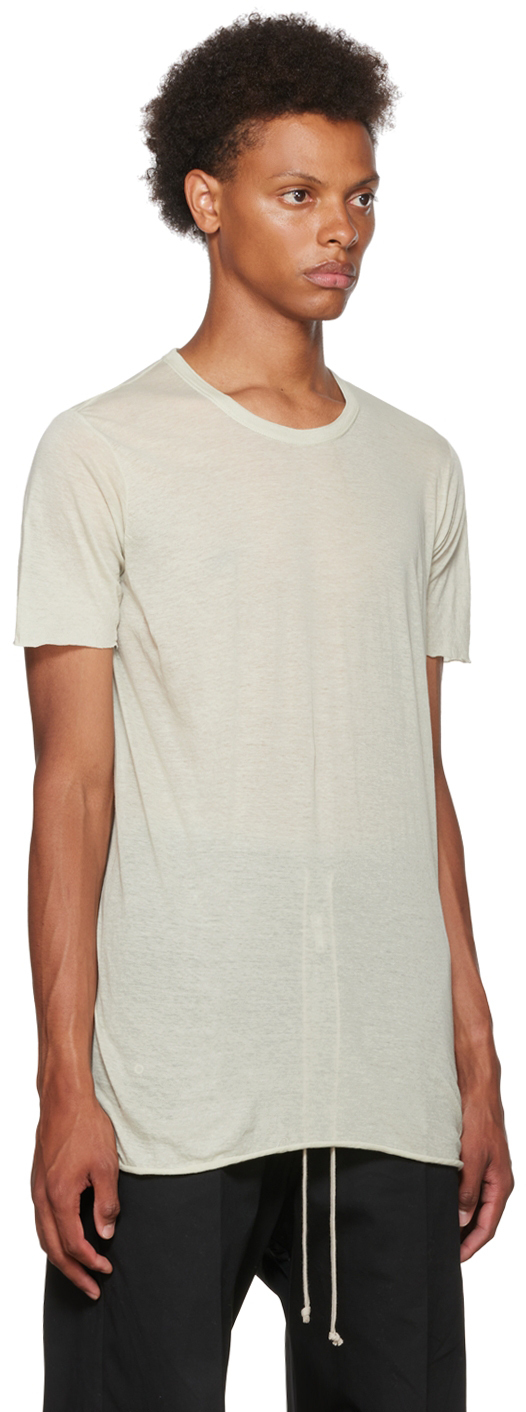 Rick Owens Beige Basic T-Shirt