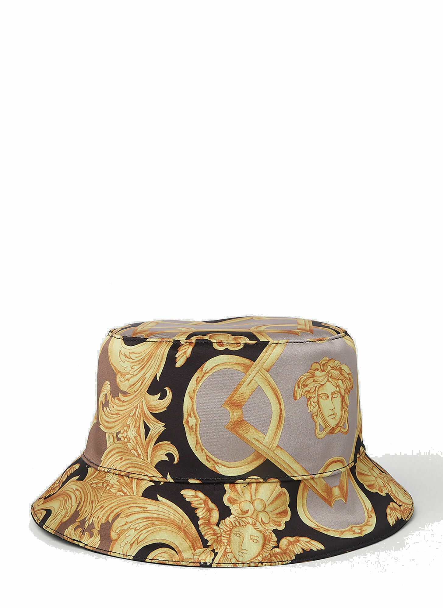 Versace - Baroque Print Bucket Hat in Gold Versace