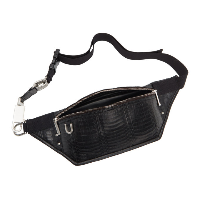 Rick Owens Black Snake Easy Bum Bag Rick Owens