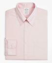 Brooks Brothers Men's Stretch Soho Extra-Slim-Fit Dress Shirt, Non-Iron Pinpoint Button-Down Collar | Pink