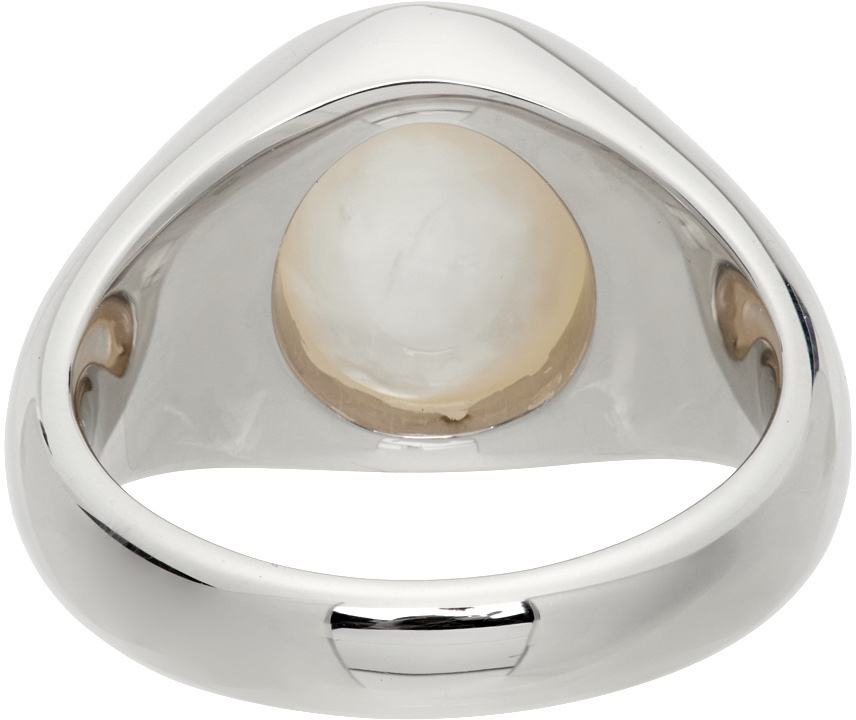 Tom Wood White Mother-Of-Pearl Lizzie Ring Tom Wood