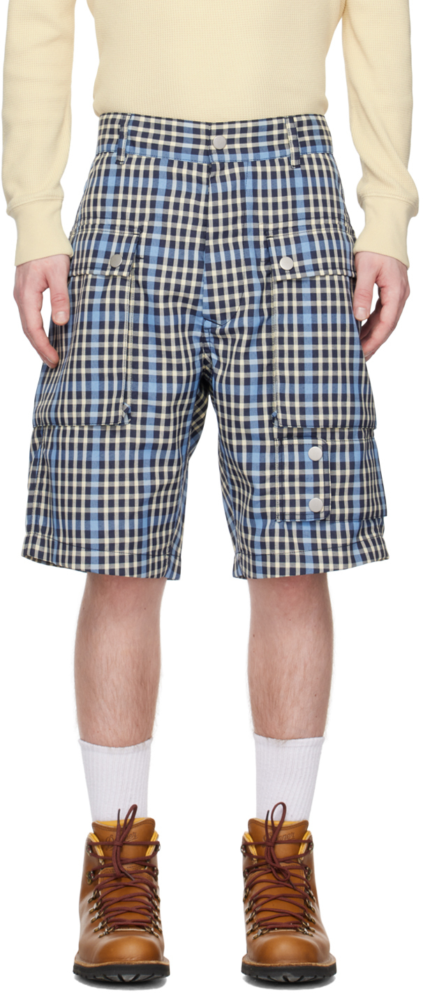 Nigel Cabourn Blue 4 Tool Shorts Nigel Cabourn