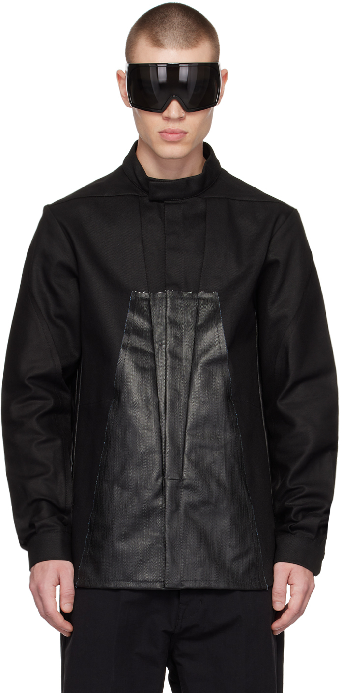 Rick Jacket Rick Owens Black Splintered Denim Jacket Rick Owens