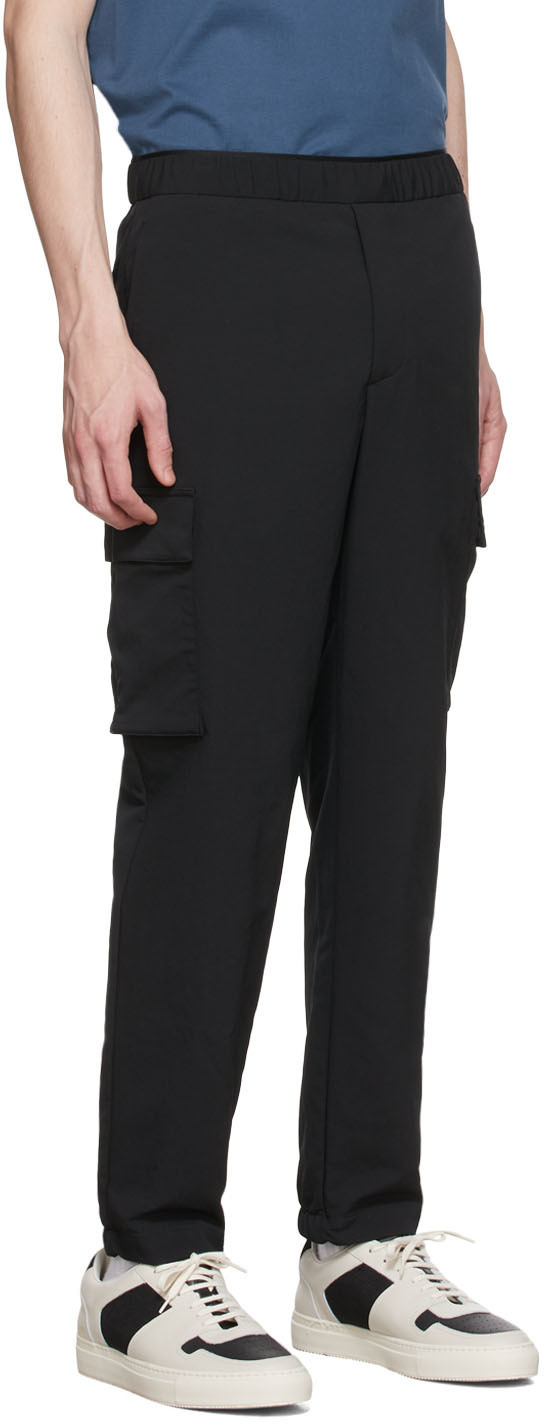 Theory Black Recycled Polyester Trousers Theory