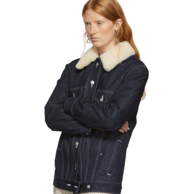 Chloe Blue Quilted Denim Jacket Chloe