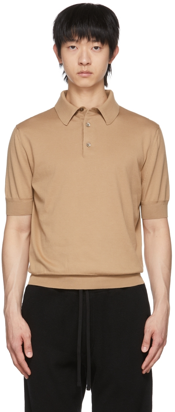 TOM FORD Tan Sea Island Polo TOM FORD