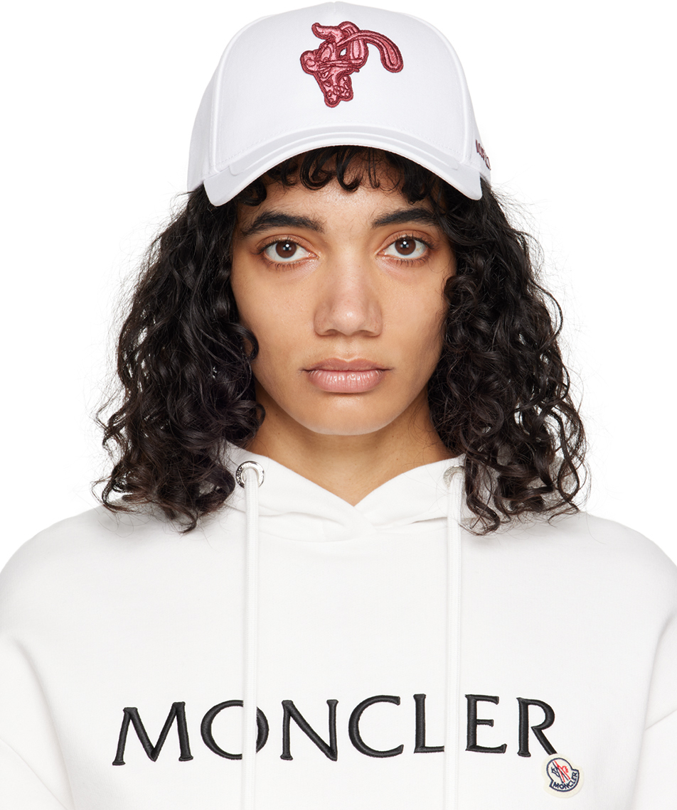 Moncler White Roger Rabbit Cap Moncler