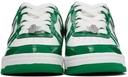 BAPE White & Green STA Low Sneakers