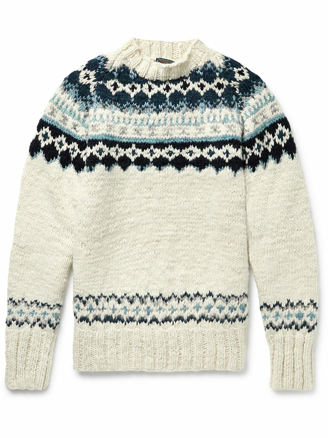 Chamula - Fair Isle Merino Wool Sweater - Neutrals Chamula