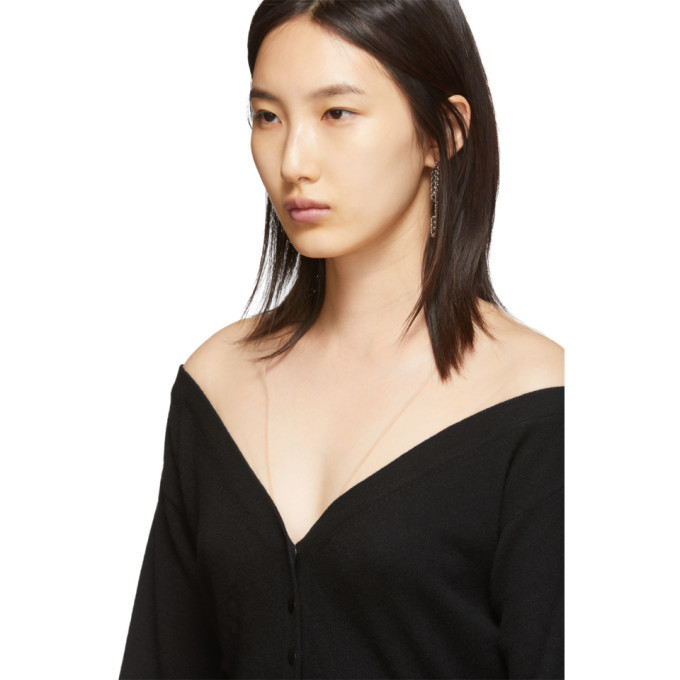 alexander wang sheer yoke cardigan