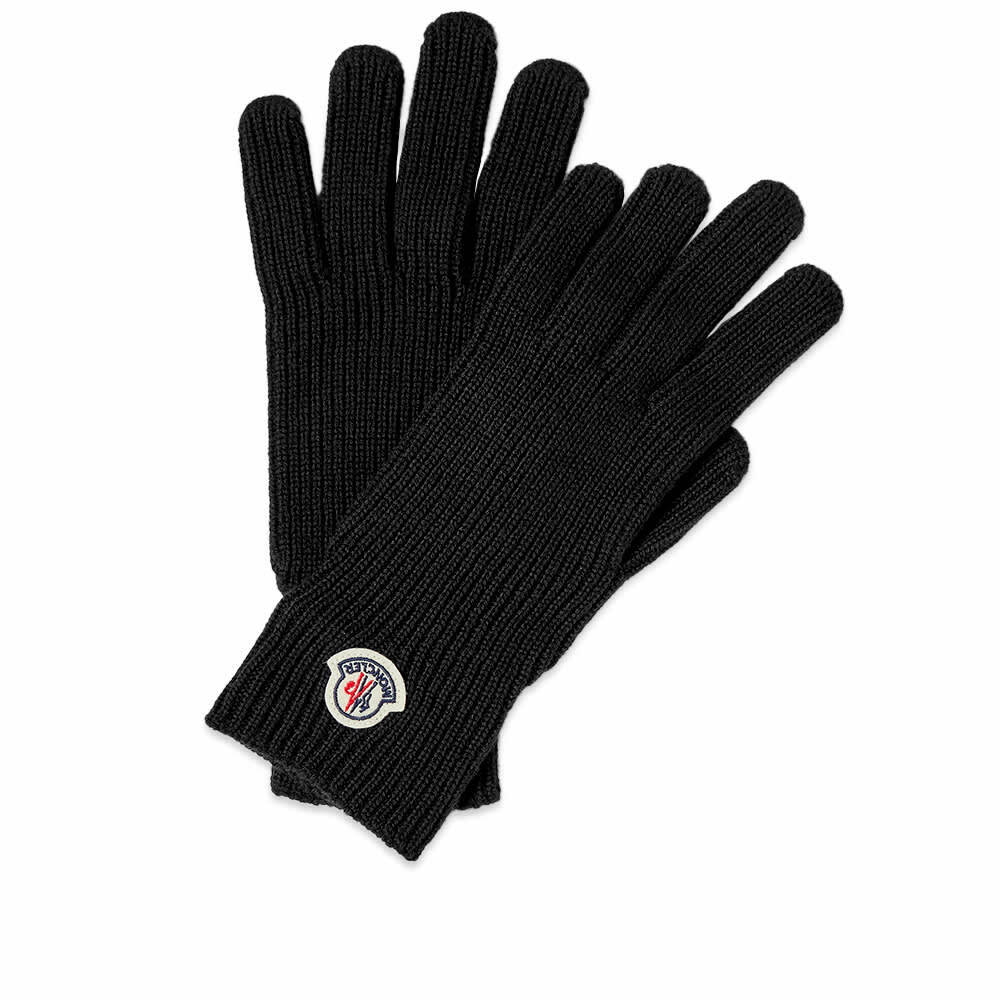 Moncler Men's Logo Gloves in Black Moncler