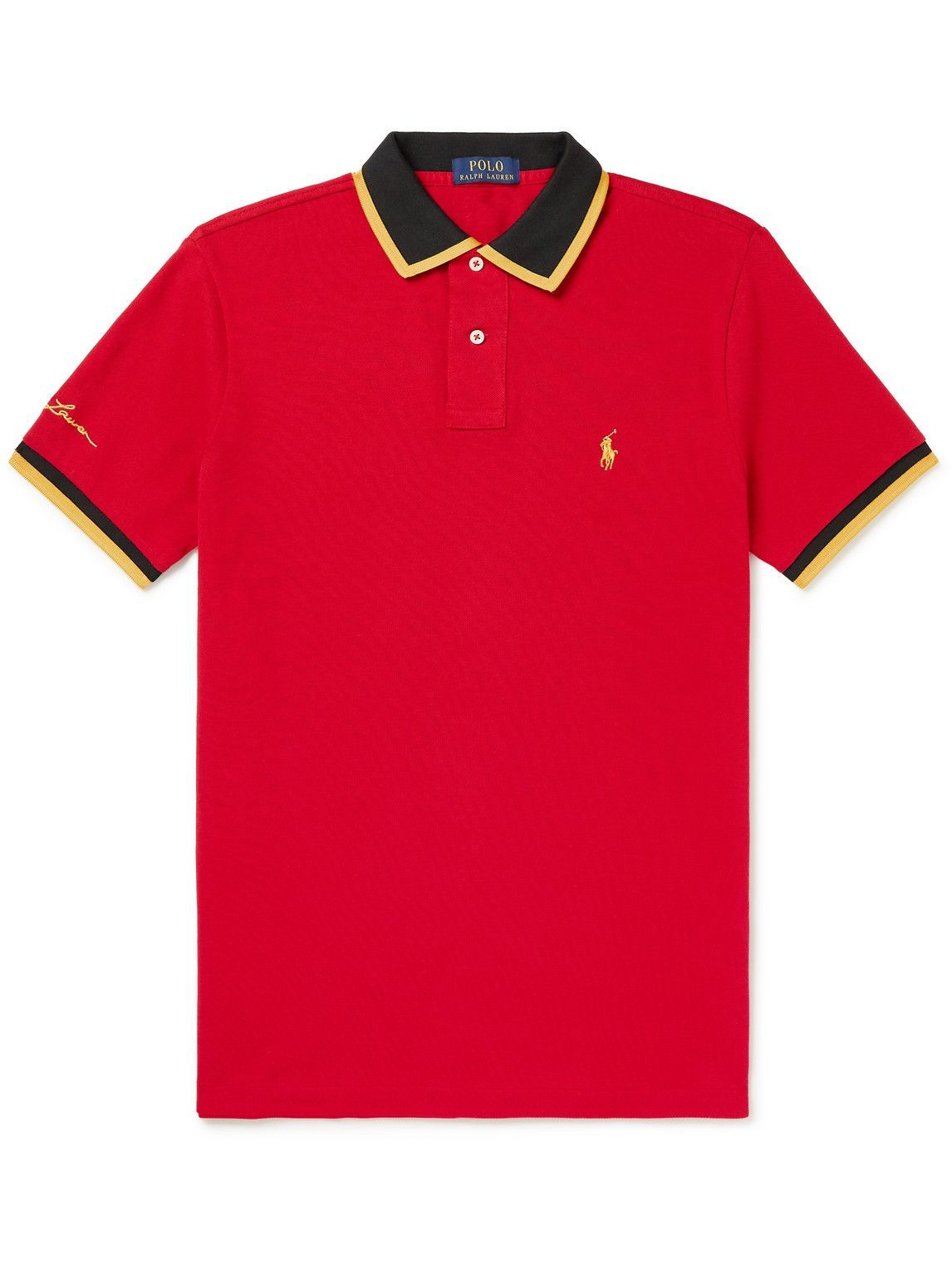 Polo Ralph Lauren - Logo-Embroidered Cotton-Piqué Polo Shirt - Red