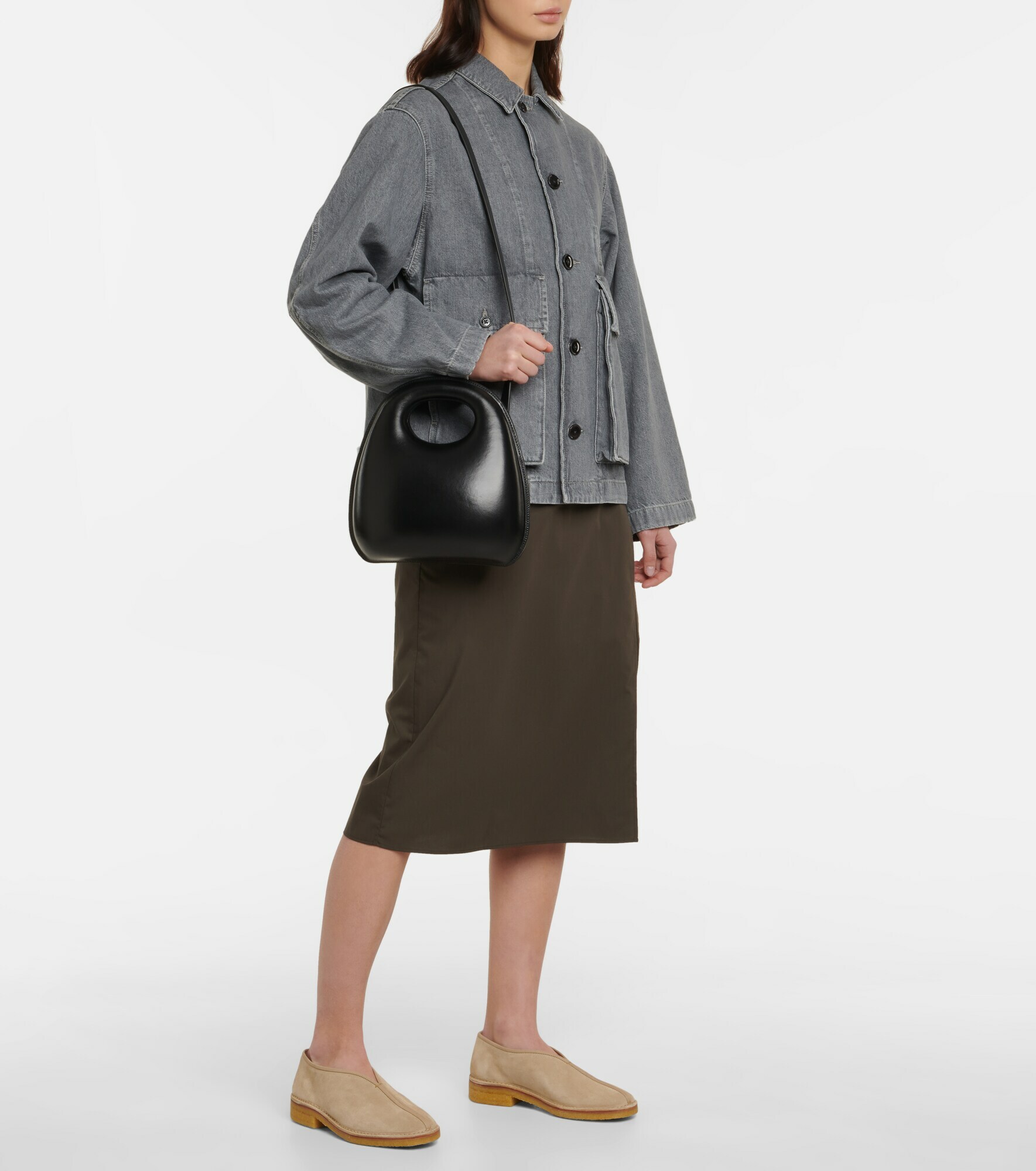 Lemaire - Egg leather shoulder bag Lemaire