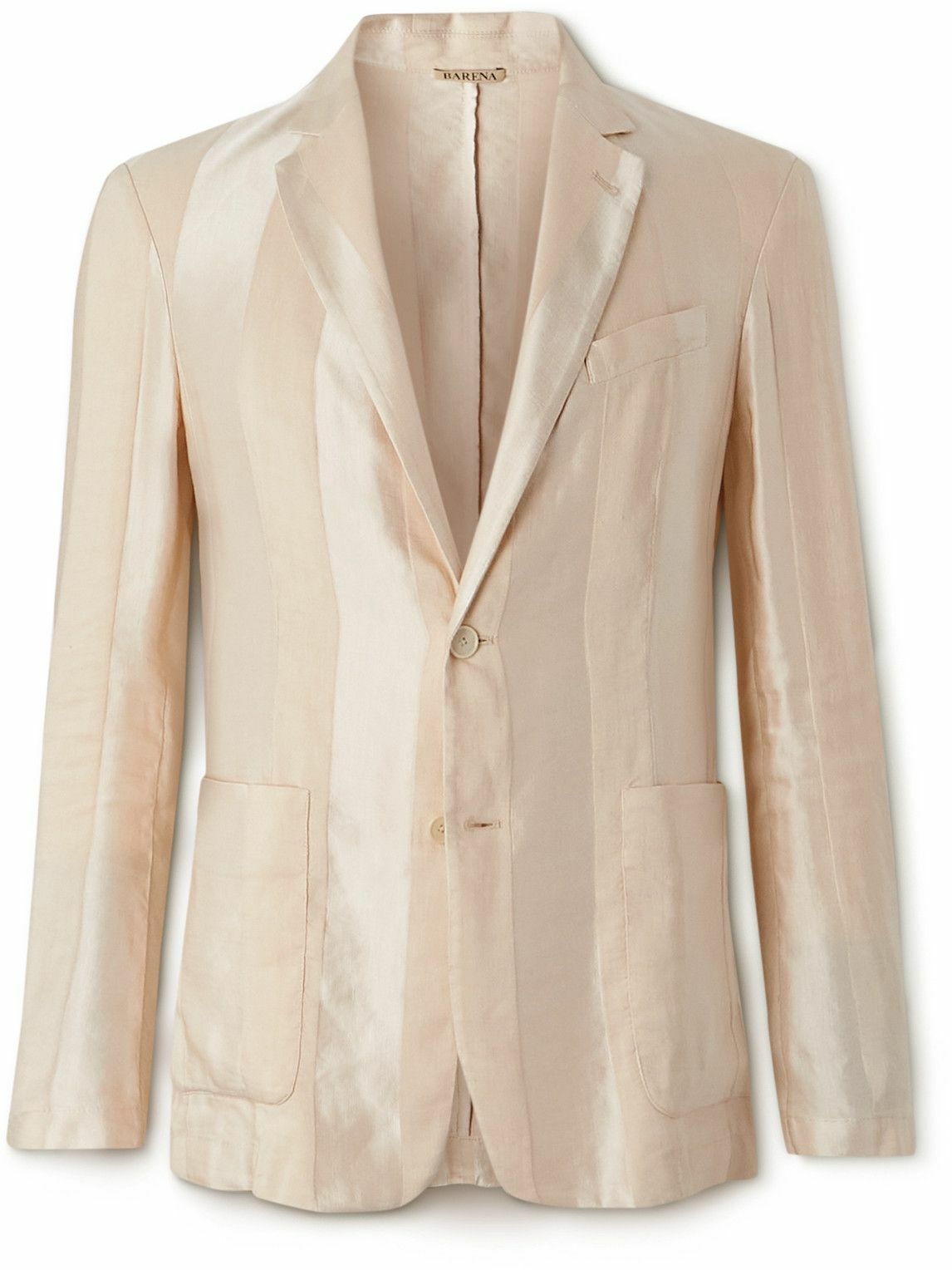 Barena - Borgo Slim-Fit Striped Linen-Blend Suit Jacket - Neutrals Barena