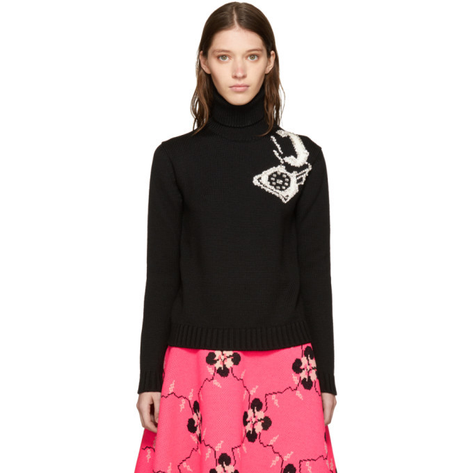 Miu Miu Black Telephone Turtleneck Miu Miu