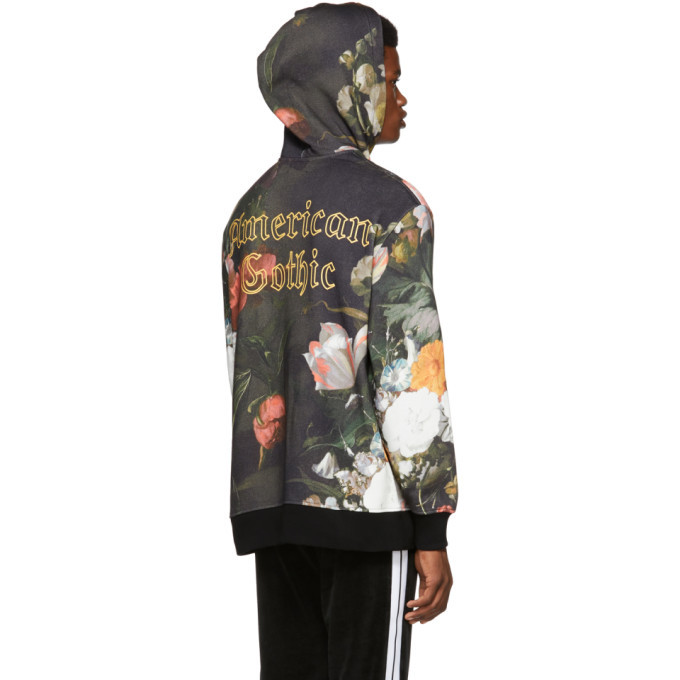 palm angels floral hoodie