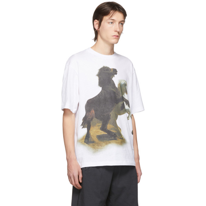 White Horse-Print T-Shirt Acne Studios