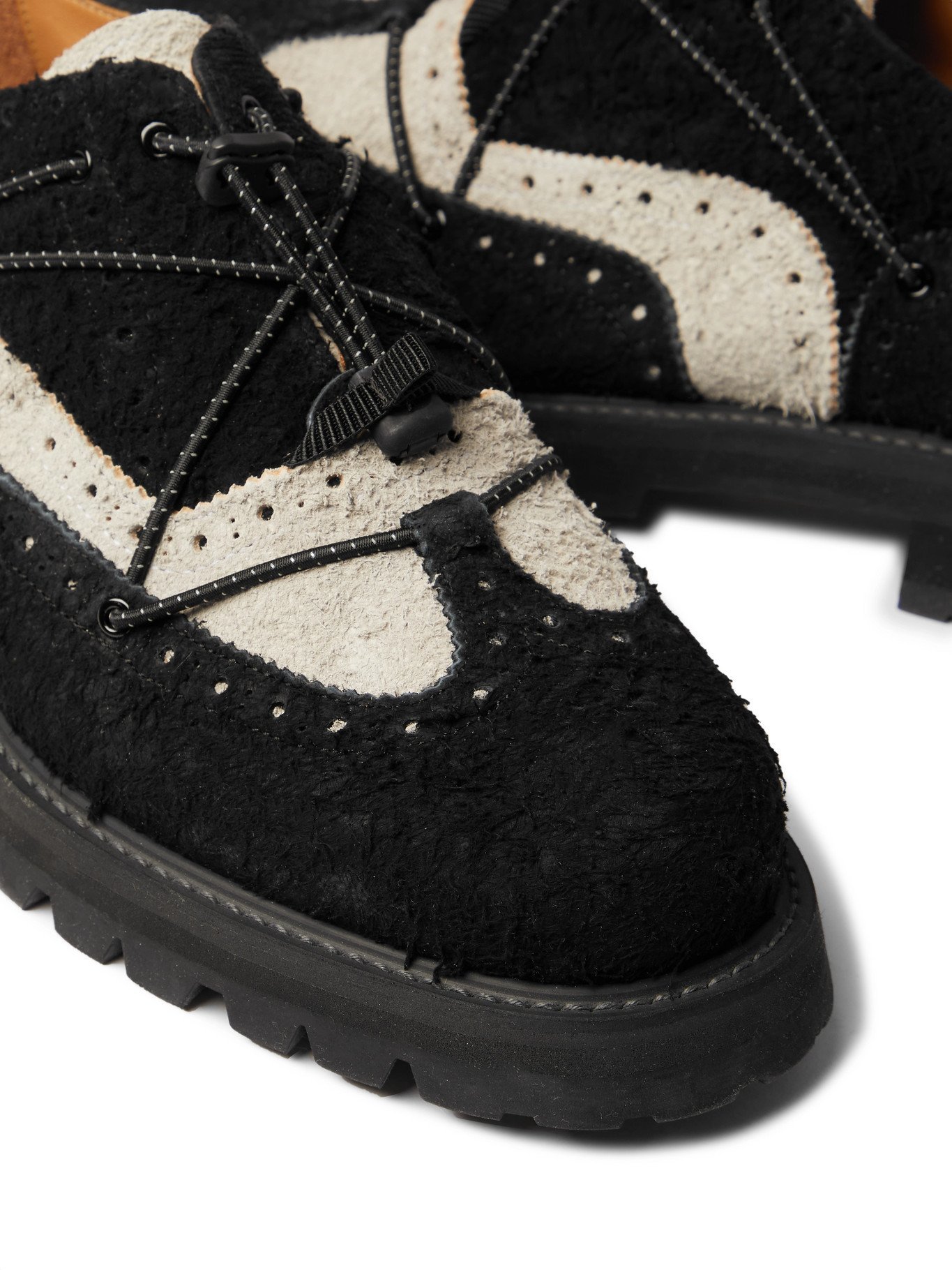 colour block brogues