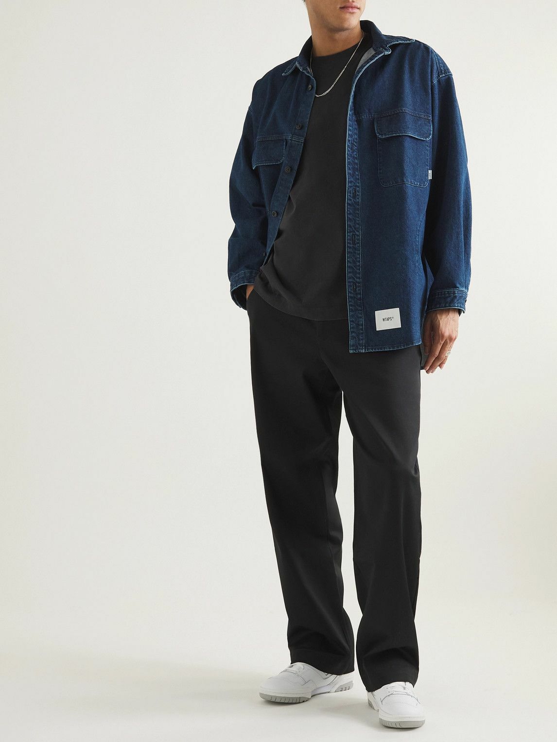 WTAPS - Wcpo Logo-Appliquéd Denim Shirt - Blue WTAPS